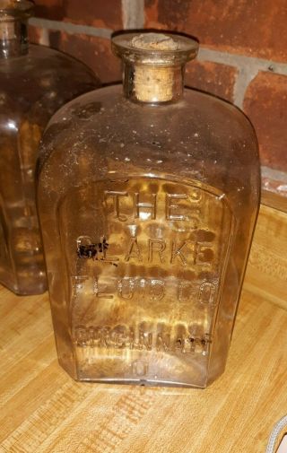 Clarke Fluid Co Embalming Poison Bottles 1890s RARE 3