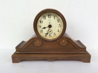 Rare Antique Ansonia 8 - Day Bronze Art Nouveau Desk Clock.  U.  S.  A.  Runs.