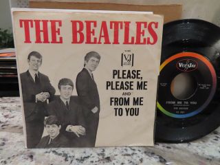 Rare The Beatles Please Please Me / From Me To You 1963 Vee Jay Vg,  45 Rpm Vj