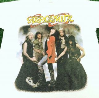 Vtg 90s Aerosmith Walk This Way Band Tee Tour Rare Vintage Shirt Mens Size Xl