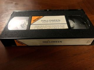 HALLOWEEN (1978) Media Horror VHS RARE HTF Tape Only NON - RENTAL Michael Myers 2