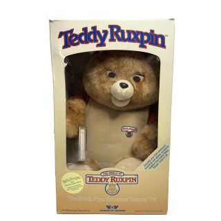 Vintage Teddy Ruxpin Bear Doll 1985 In A Box With Book & Cassette Tape Rare
