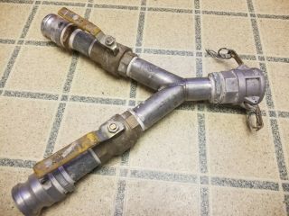 Rare,  Very Hard To Find - Two Inch " Y " W/ Valves - For Elastomeric Roof Coating