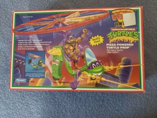 Pizza Powered Turtle Prop Copter Vehicle Rare Tmnt Playmates