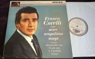 Rare Franco Corelli Sings More Neapolitan Songs Lp Hmv Asd 516 Uk Stereo W/g Ed1
