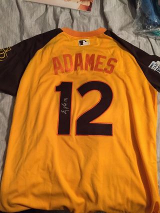 Rare Willy Adames Signed Autographed 2018 Futures Game Jersey Rays Stud