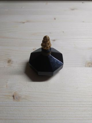 Le Debut Noir By Richard Hudnut,  Rare Tiny Black Glass Perfume