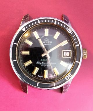 Buler Rare Beryllium Balance,  Jemaflex,  30 Atm,  Bathyscaphe Vintage Diver Watch