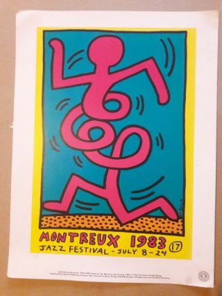 Keith Haring Estate Print 1993 Rare Plate Signed Pop Art 11.  5 " X15.  5 " 1