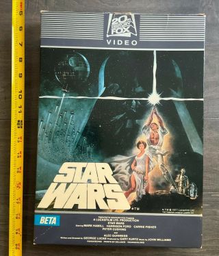 Rare Vintage Star Wars 1982 20th Century Fox Video Store Display Box - Vhs Beta