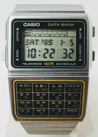 Vintage Casio Dbc - 610 Calculator Watch Telememo & Schedule Rare Watch C199