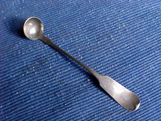 Rare Vintage J.  E.  Brinsmaid Coin Silver Fiddle 5 - 1/2 Inch Mustard Spoon