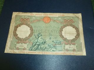 Italian East Africa 1938 100 Lire Fine Banknote.  Very Rare.  B162369