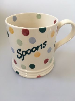 Emma Bridgewater Polka Dot 1.  5 Pint Spoons Mug Very Rare