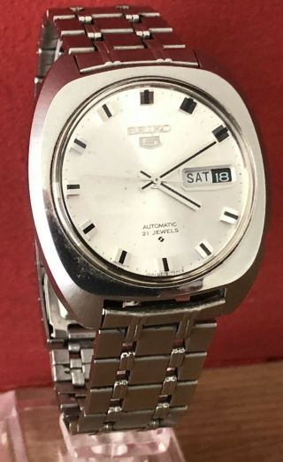 Rare Vintage Seiko 5 21 Jewel Automatic Watch 6119 - 7103 - Gwo