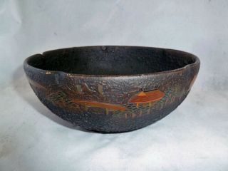 Stunning Late Meiji,  Early Taisho Period Japanese Totai Cloisonne Bowl - Rare