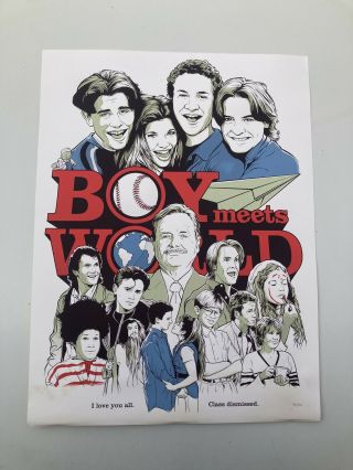 Boy Meets World Art Print Poster Rare 72/100 Gallery 1988 Joshua Budich