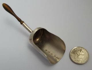 Lovely Rare English Antique 1802 Georgian Sterling Silver Shovel Tea Caddy Spoon