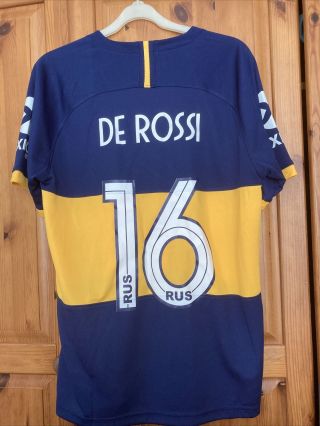 Rare Boca Juniors Home Shirt,  With De Rossi Printing Bnwt