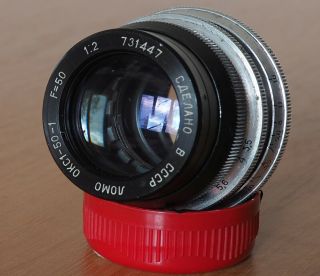 Rare Oks1 - 50 - 1 F2.  0/50mm Lens - Block 731447 (with A Homemade Helicoid M39)