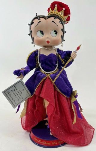 Rare 13 " Danbury Long Live Queen Betty Boop Red Hat Society Porcelain Doll
