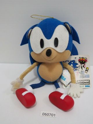 Sonic The Hedgehog 060701 Sega 1991 Stringy Tag Plush Toy Doll Japan Rare