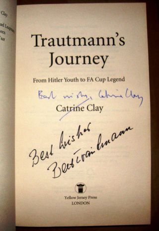 Bert Trautmann Signed Book Rare Autographed Manchester City Hardback