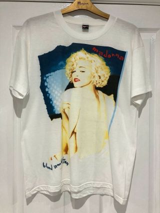 Very Rare Vintage Madonna 1990 Blond Ambition Tour T - Shirt,  Size Xl