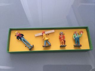 Rare Chipperfield’s Circus Metal Hand Painted Clowns