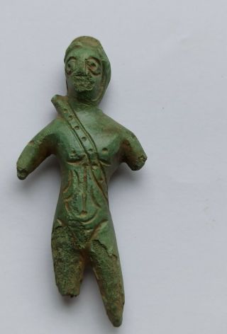 Rare Ancient Roman Bronze Figurine 200 - 400 Ad Patina