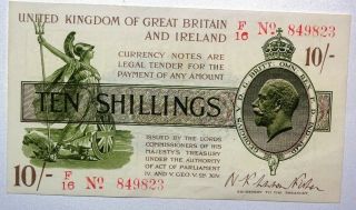 United Kingdom Of Great Britain And Northern Ireland 10 Shillings George V Rare