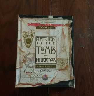 Ad&d 2e - " Return To The Tomb Of Horrors " Rare Complete Boxed Set