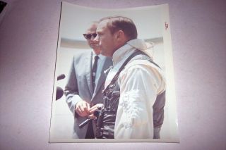 Rare Nasa Photo Red Number S - 69 - 37724 A Kodak Paper Neil Armstrong Standing By