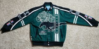 Rare Vintage Ford Mustang Cobra Shelby Racing Jacket Size L 80s 90s Embroidered