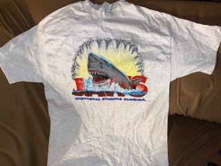 Very Rare Vintage Jaws Universal Studios T Shirt Size Large