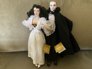 Vintage 1986 Franklin Phantom Of The Opera Porcelain Heirloom Dolls Rare