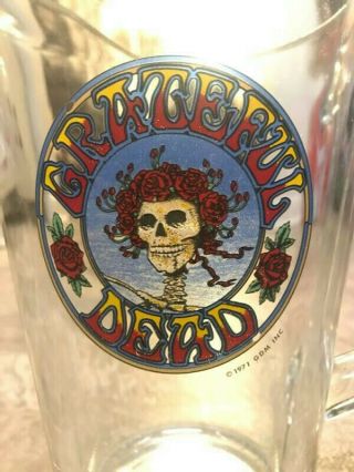 Grateful Dead Rare 1971 Glass Beer Pitcher Made By Gdm Inc.  50 Year Old Glass