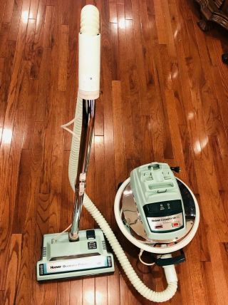 Rare Vintage Hoover Celebrity Qs Canister Vacuum W/bag And Some Accessories