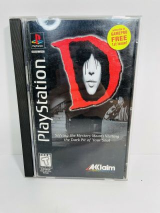 D Horror Game Complete (w/ Reg) Longbox Ps1 (sony Playstation 1,  1996) Very Rare