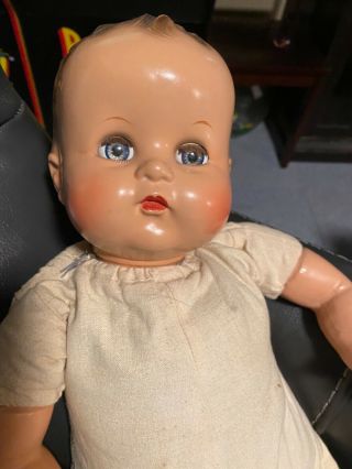 Rare Antique Composition 22  Ideal Baby Fat Chubby Doll