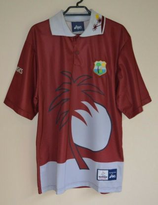 Vintage Asics West Indies Cricket Shirt 1999 World Cup Small Icc Rare