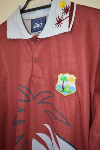 Vintage Asics West Indies Cricket Shirt 1999 World Cup Small ICC Rare 2
