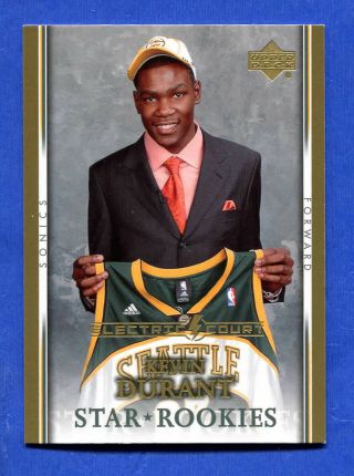 2007 - 08 Upper Deck Star Rookies Kevin Durant Electric Court Very Rare Ssp Nets