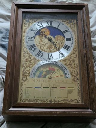 Vintage Mechtronics Fairfield Planters Clock Rare Great