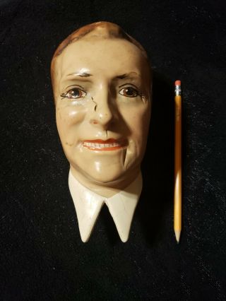 Rare Antique Composition Male Boudior Doll Head Gentleman 1920s 1930s