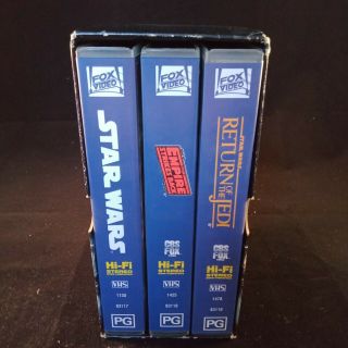Star Wars Vhs Trilogy First Release Box Set Pal Star Wars 1992 Rare