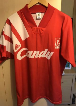 Vintage Rare Liverpool Football Shirt From 1991 Season.