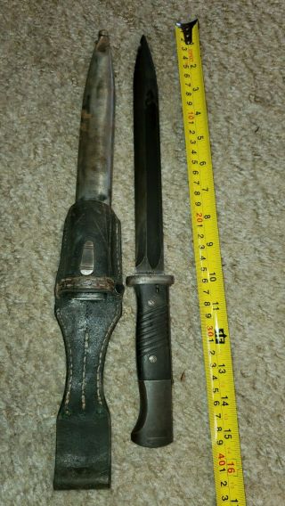 Rare French Made 1493 Jwh Bayonet And Scabbard