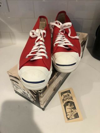 Jack Purcell Sneaker 17988 Red Sizzle Low Mens 8.  5 Womens 10.  5 Pre - Owned Rare