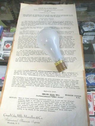 Rare Burling Hull Floating Light Bulb Routine With Gimmick Bulb